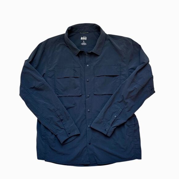 Rei Co-Op Other - REI Co-op Men’s Dark Blue Long-Sleeve Button-Up – L